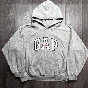 Gap Athletic Pullover Hoodie Gray Heather XL 16 Raglan Sleeve Sweatshirt